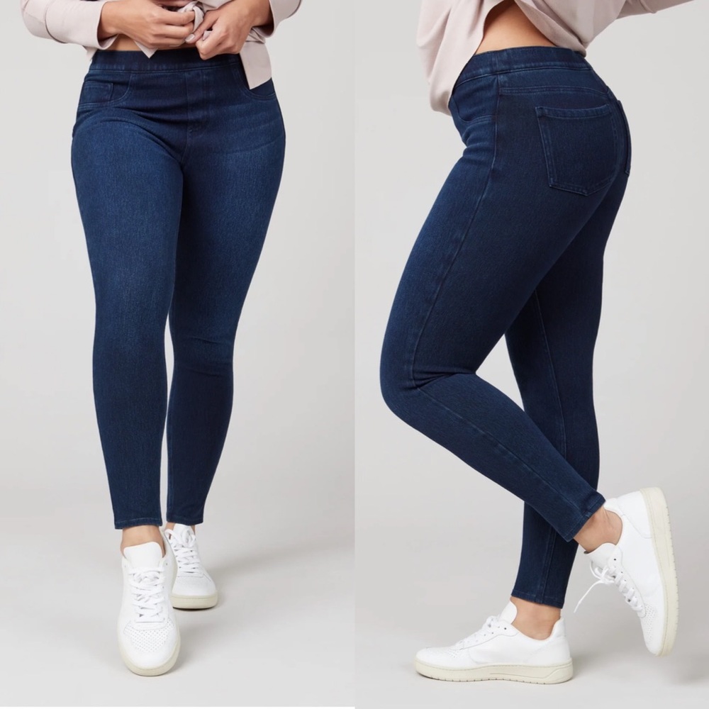SPANX Jeanish Ankle Leggings in Twilight Rinse Size Med